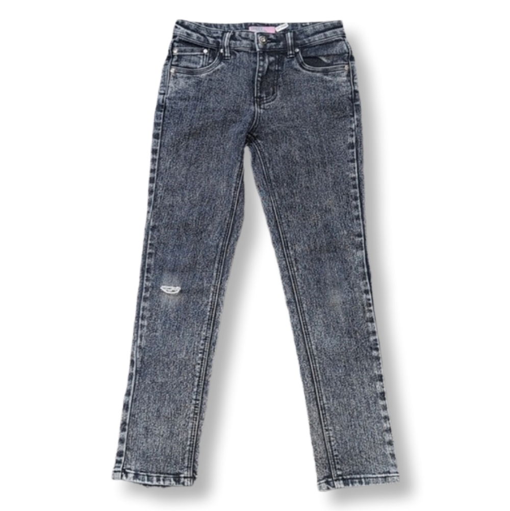 Crest Jeans Distressed Acid Wash Black Slim Denim Girls Size 10